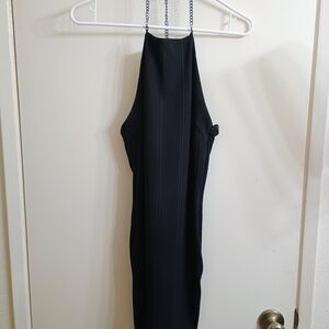 Topshop Black Halter Bodycon Dress
